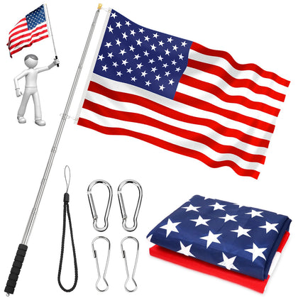 CATMOOW telescopic flag pole extended for high-visibility outdoor display