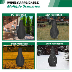 CATOTEL chiminea cover fits most hoods for reliable weather protection