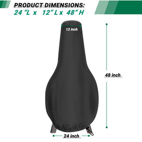 CATOTEL chiminea cover with wind-resistant drawstring prevents wind displacement