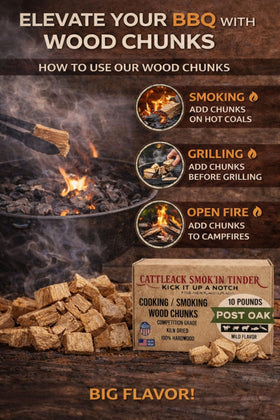 Cattleack Smok'in Tinder post oak for beef and pork flavor enhancement