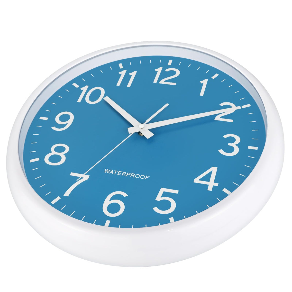 Caysie outdoor clock with silent movement suited for quiet patios