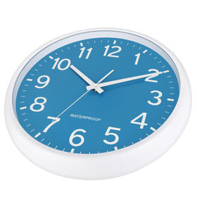 Caysie outdoor clock with silent movement suited for quiet patios