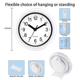 Caysie sealed clock suits bathrooms and poolside areas with weatherproof design.