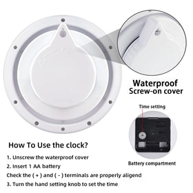 Caysie sealed clock table-standing setup ideal for desks and patios.