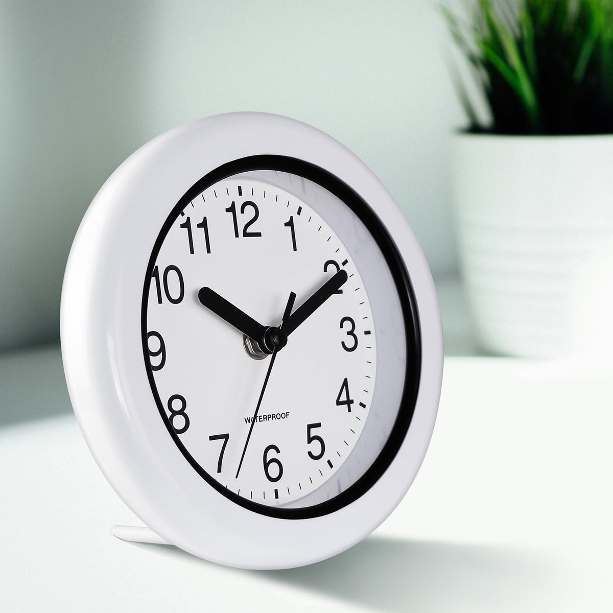 Caysie sealed clock wall-hanging option for versatile indoor outdoor placement.