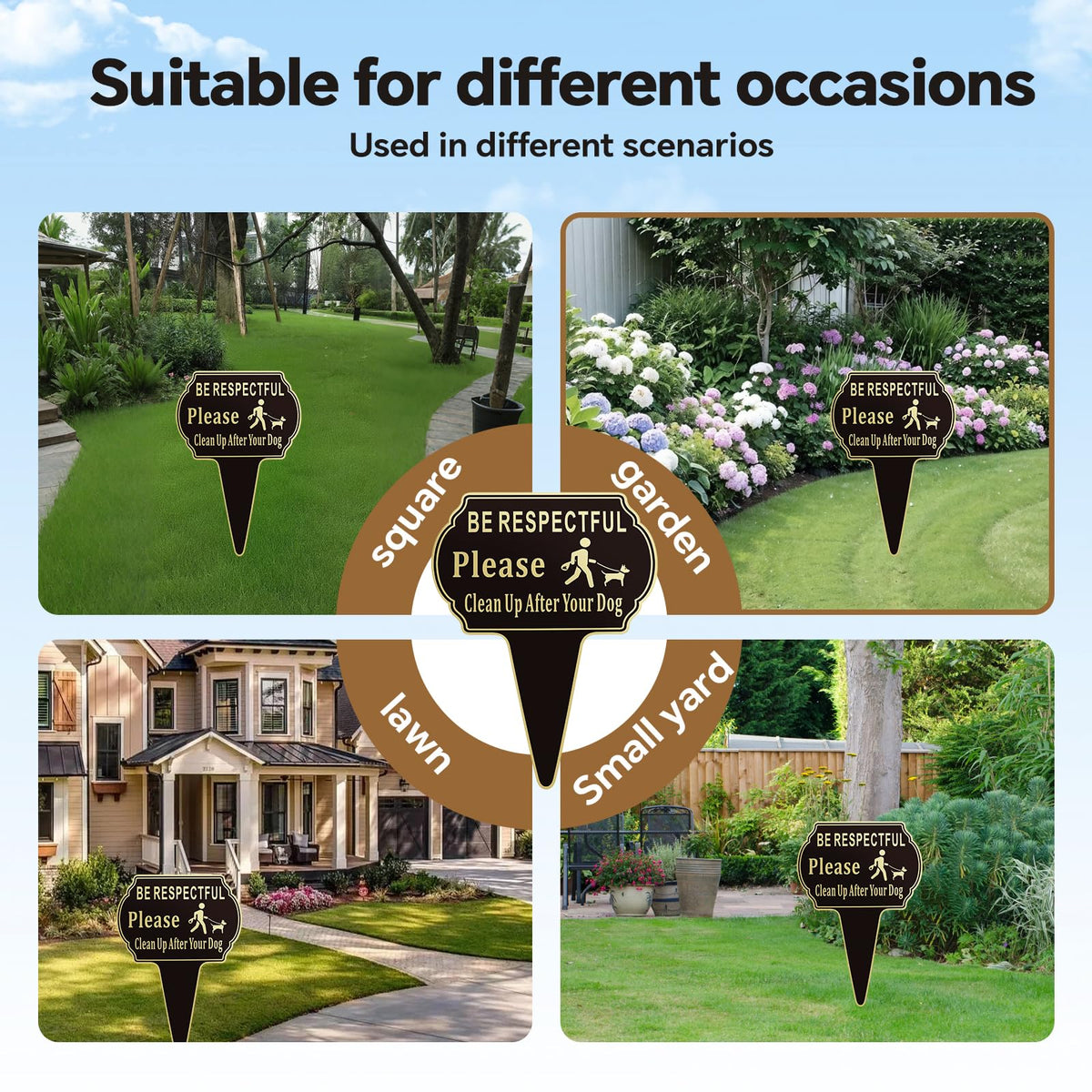 CBCJIEHUXL versatile yard sign suits gardens, courtyards, parks.