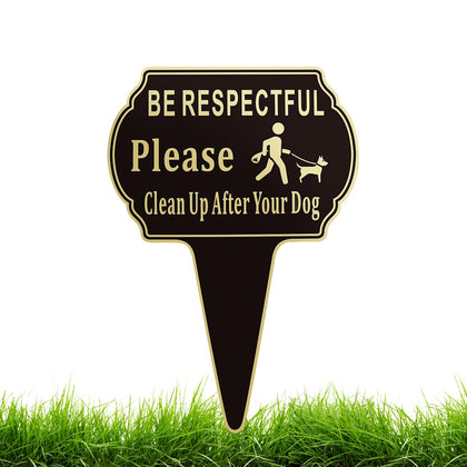 CBCJIEHUXL dog sign with integrated stake for quick, sturdy ground placement.
