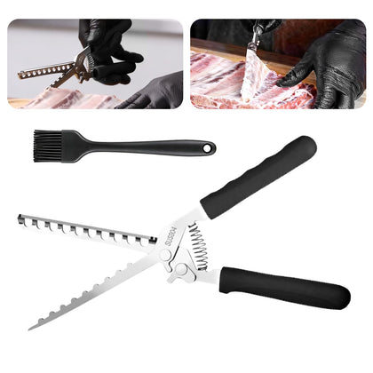 CBCJIEHUXL rib membrane remover tool blade closeup shows precise cutting edge for clean rib prep