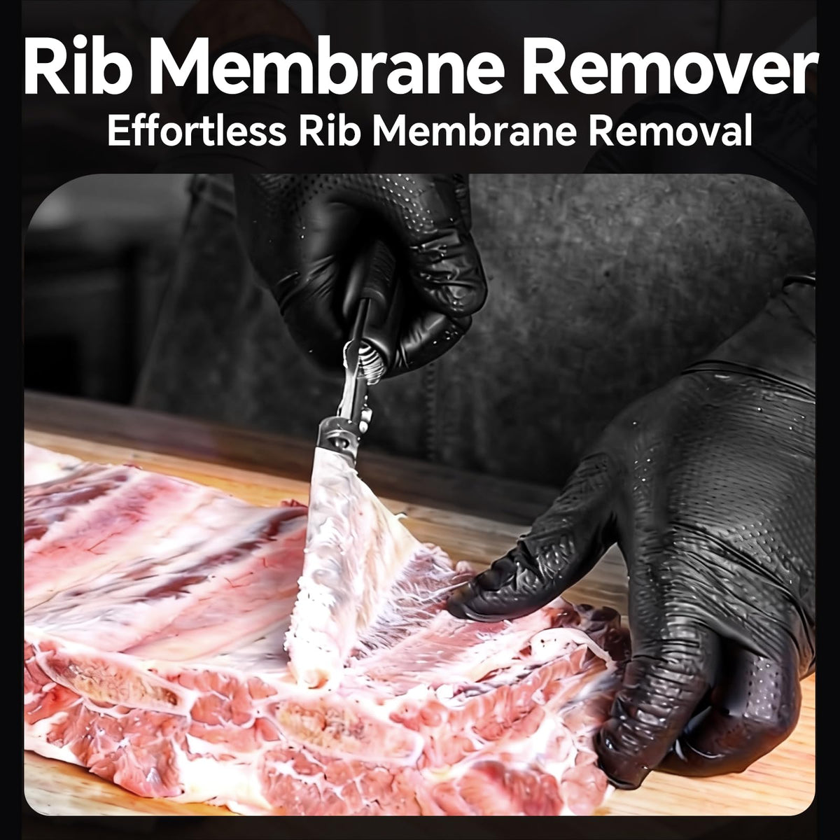 CBCJIEHUXL rib membrane remover tool in action speeds rib prep during barbecue