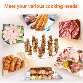 Cbtidaok detachable skewers and handle store flat for small-space kitchens.