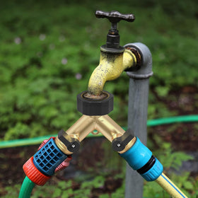 Versatile adapter supports drip timers and sprinkler systems.