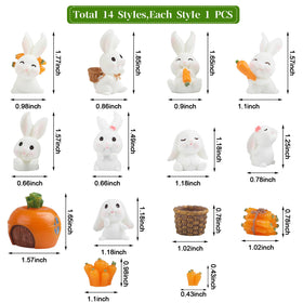 CCINEE carrot fairy garden decor, ideal DIY landscape accents.