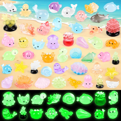 CCINEE glow-in-the-dark dolphin mini figure for aquariums and crafts.