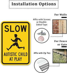 CCPARTON slow autistic child play sign close-up print showing vivid graphics.
