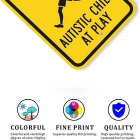 CCPARTON slow autistic child play sign mounted indoors, versatile placement options.