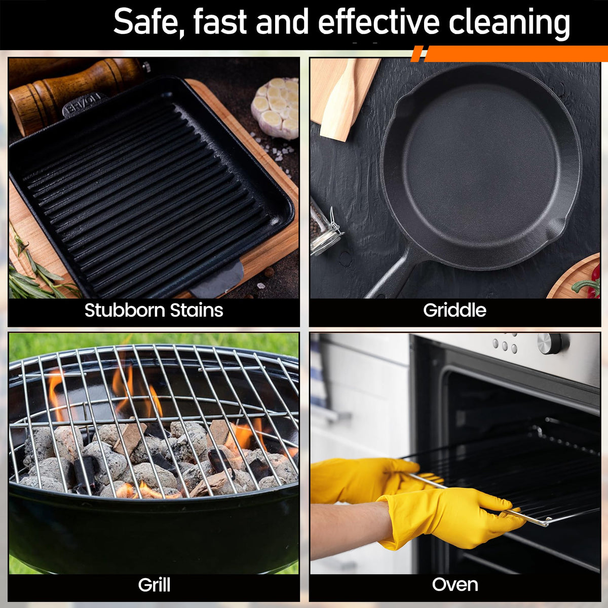 CCTVRTV multi-use cleaning stones tackling grill, sink, and pool grime.