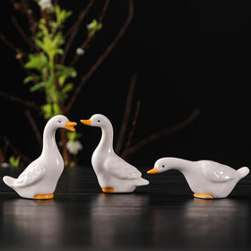 CCUUHJ duck figurines trio for whimsical fairy garden decor