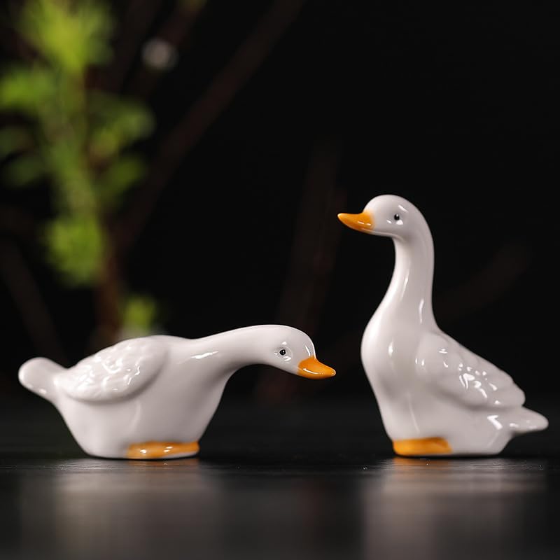 CCUUHJ mini ducks for plant pots and shelf decor