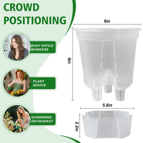 Cdd's Path planters showing water hole and transparent reservoir for steady hydration