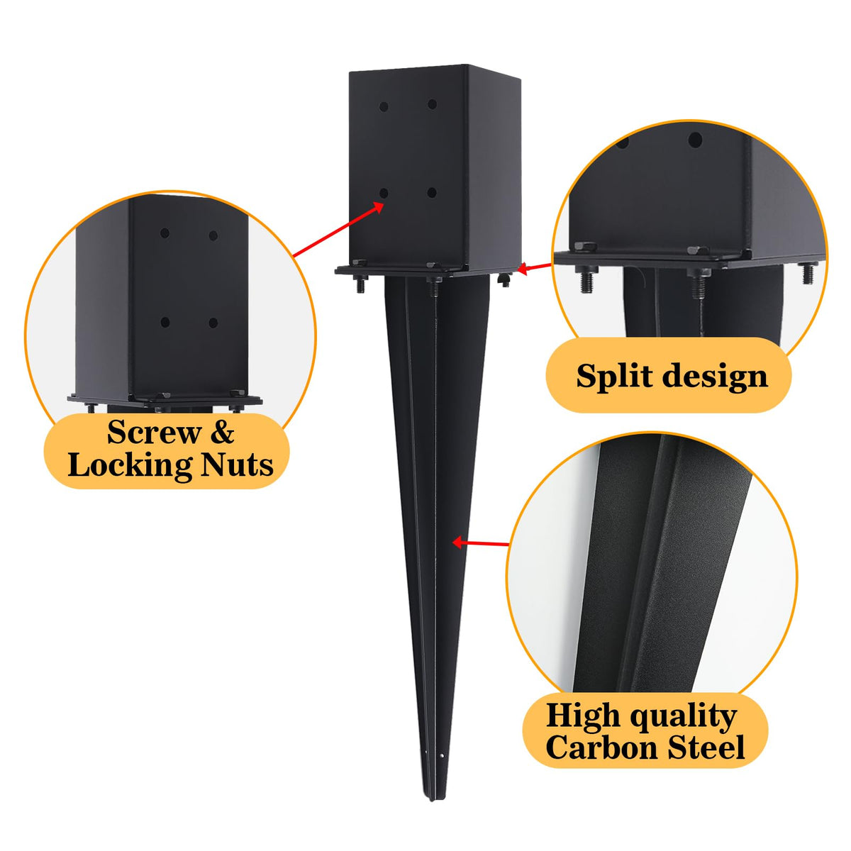 CDFYJHFDQ wood post installation demonstrates quick, secure anchoring.