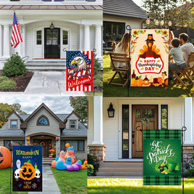 CDLionshidai halloween flag creates festive curb appeal for Halloween season