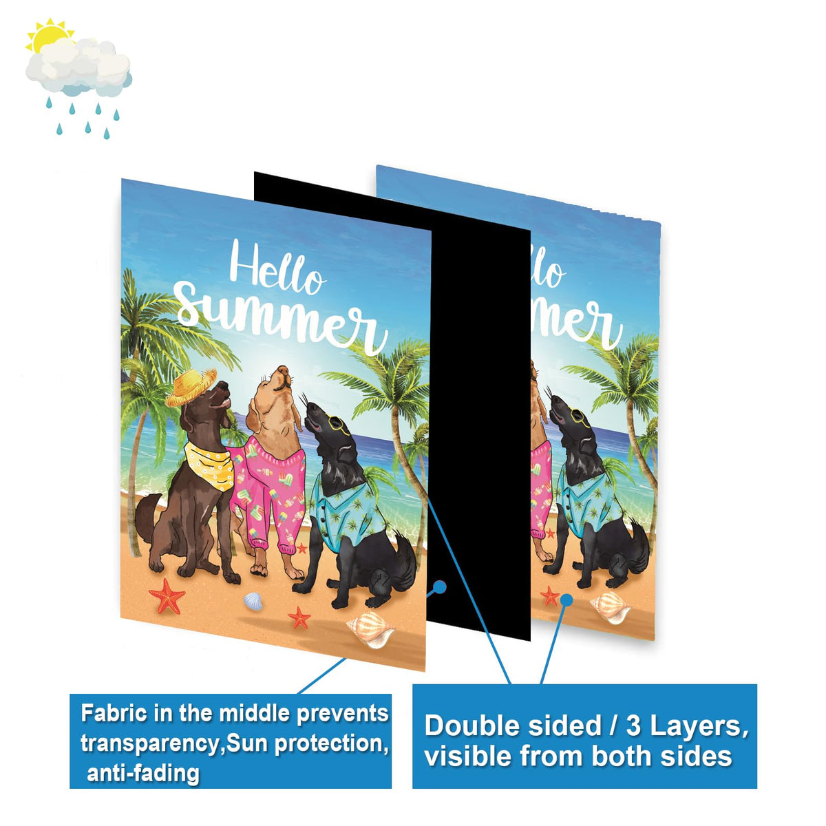 CDLong dogs theme flag summer scene brightens patios for outdoor gatherings