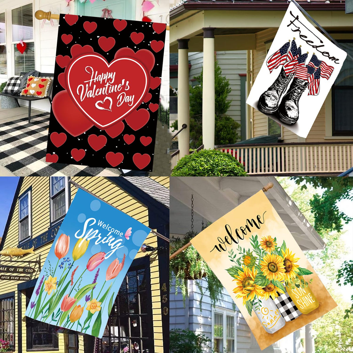 CDLong Halloween flag 28x40 adds seasonal charm to entryways.