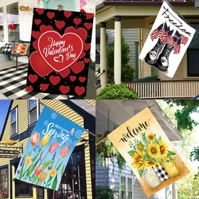 CDLong Halloween flag 28x40 adds seasonal charm to entryways.