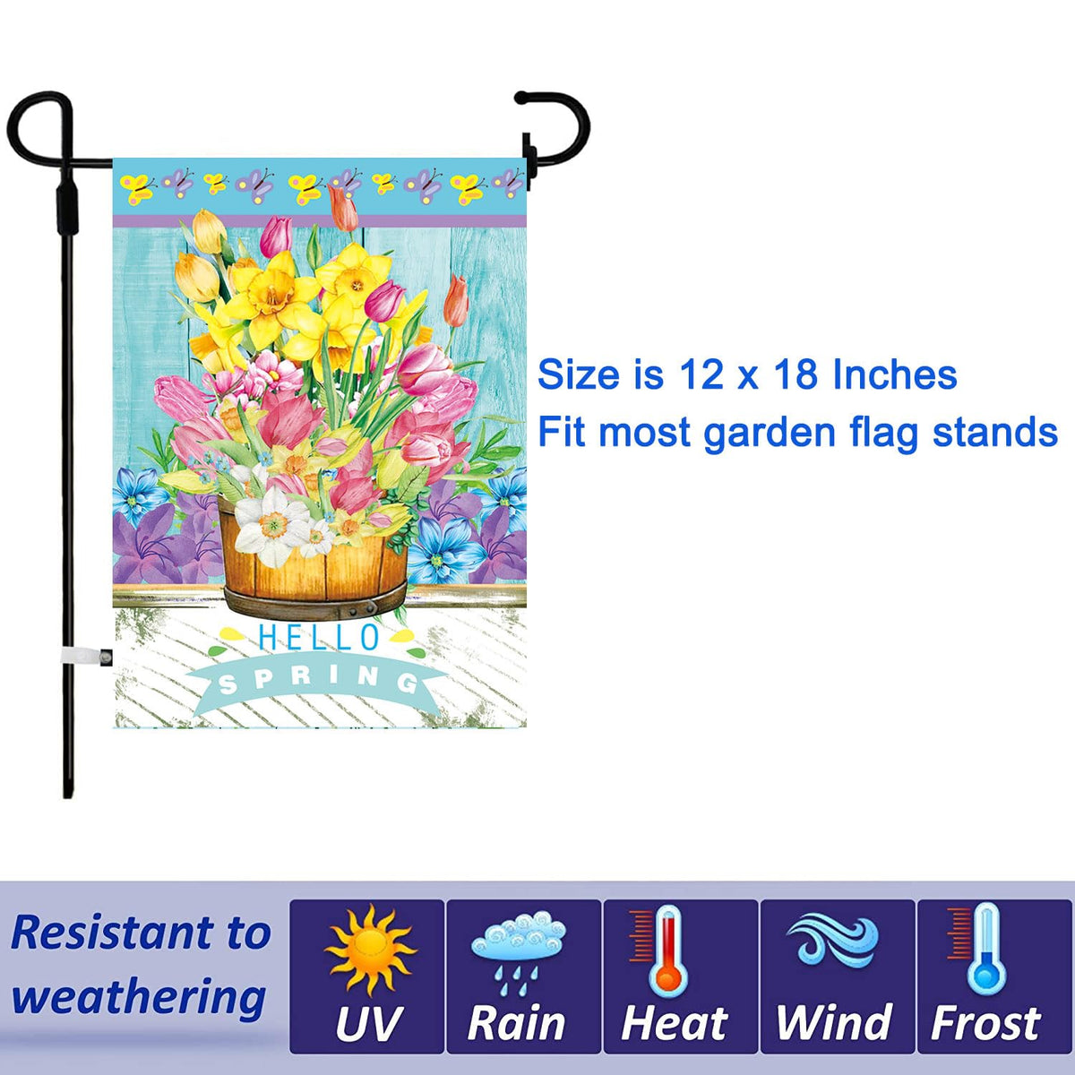 CDLong fall garden flag enhances yard ambience with warm hues