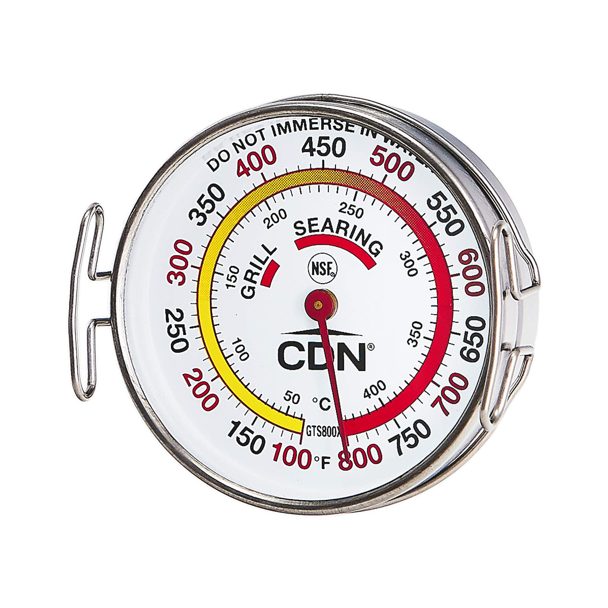 CDN GTS800X on grill dial showing precise temperature