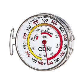 CDN GTS800X on grill dial showing precise temperature