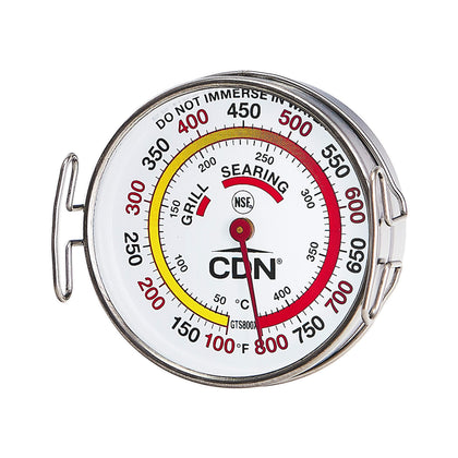 CDN GTS800X on grill dial showing precise temperature