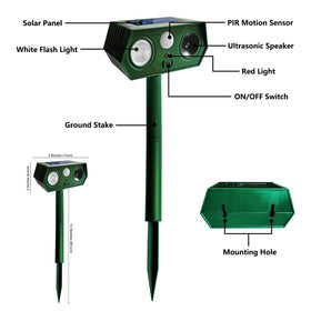 CDREPELUU solar animal repeller outdoors for garden protection