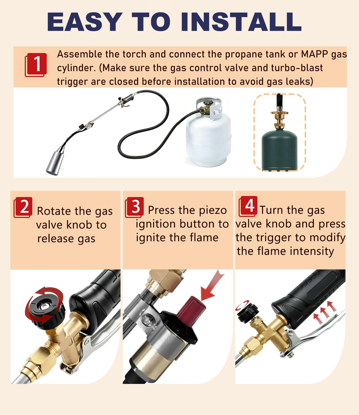 CeaGoal propane torch for weed removal, snow melt, barbecuing, and more