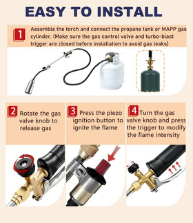 CeaGoal propane torch for weed removal, snow melt, barbecuing, and more