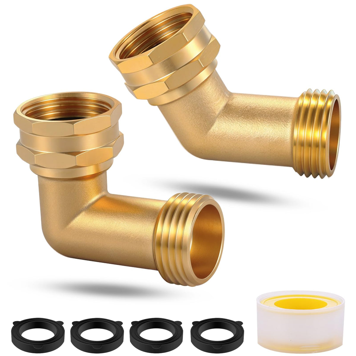 Ceaeso 90-degree elbow for RV hose; secure connection reduces strain.
