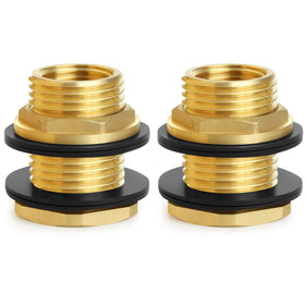 Ceaeso bulkhead fitting with 1/2 inch NPT to 3/4 inch GHT for rain barrels