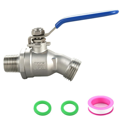 Ceaeso hose bib with full-flow design for outdoor tasks