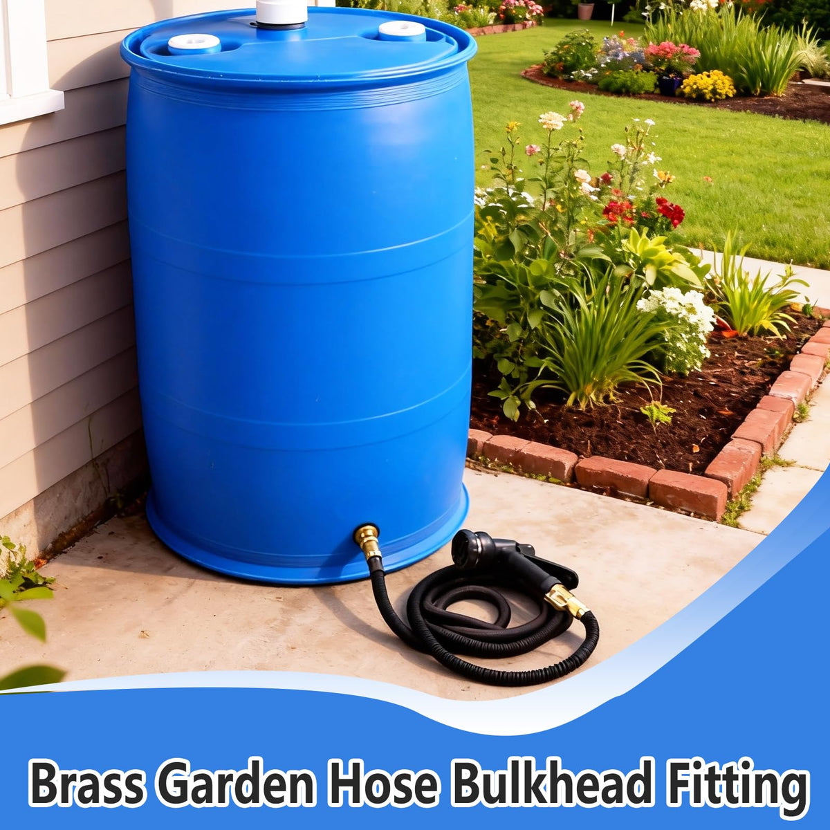 Ceaeso rain barrel setup highlights robust brass fittings for outdoor use