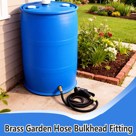 Ceaeso rain barrel setup highlights robust brass fittings for outdoor use