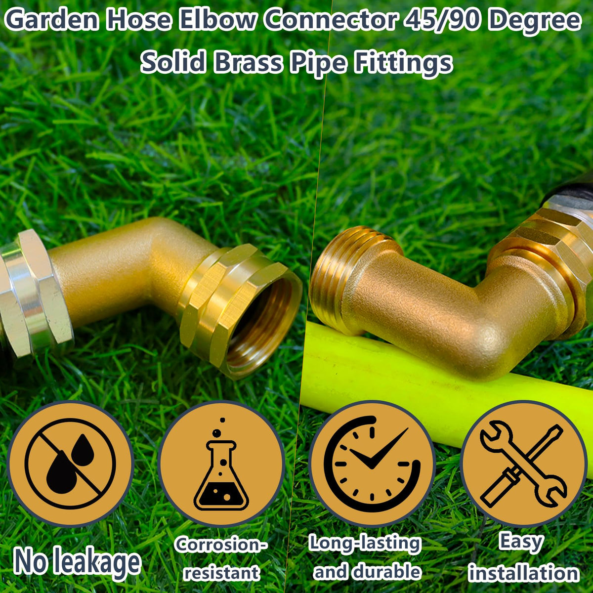 Ceaeso thread tape and elbows shown in RV hose installation context.
