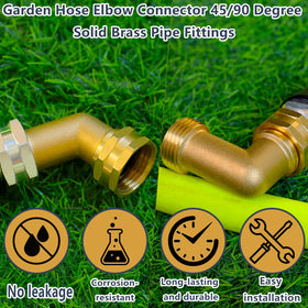 Ceaeso thread tape and elbows shown in RV hose installation context.