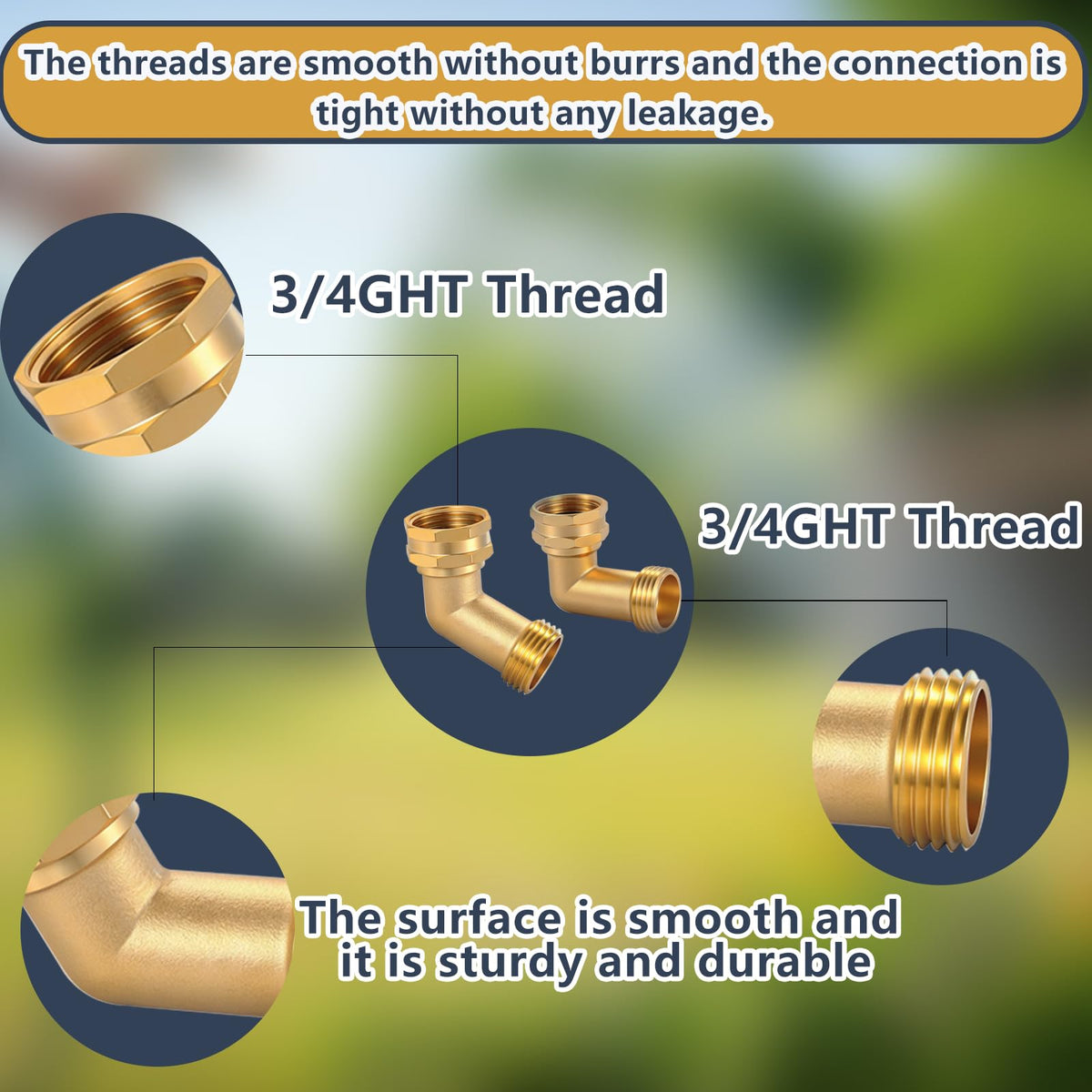 Ceaeso solid brass elbow durable and corrosion-resistant for outdoors.