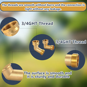 Ceaeso solid brass elbow durable and corrosion-resistant for outdoors.