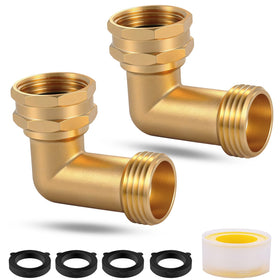 Ceaeso 90-degree hose elbow for RVs with solid brass construction supports leak-free connections