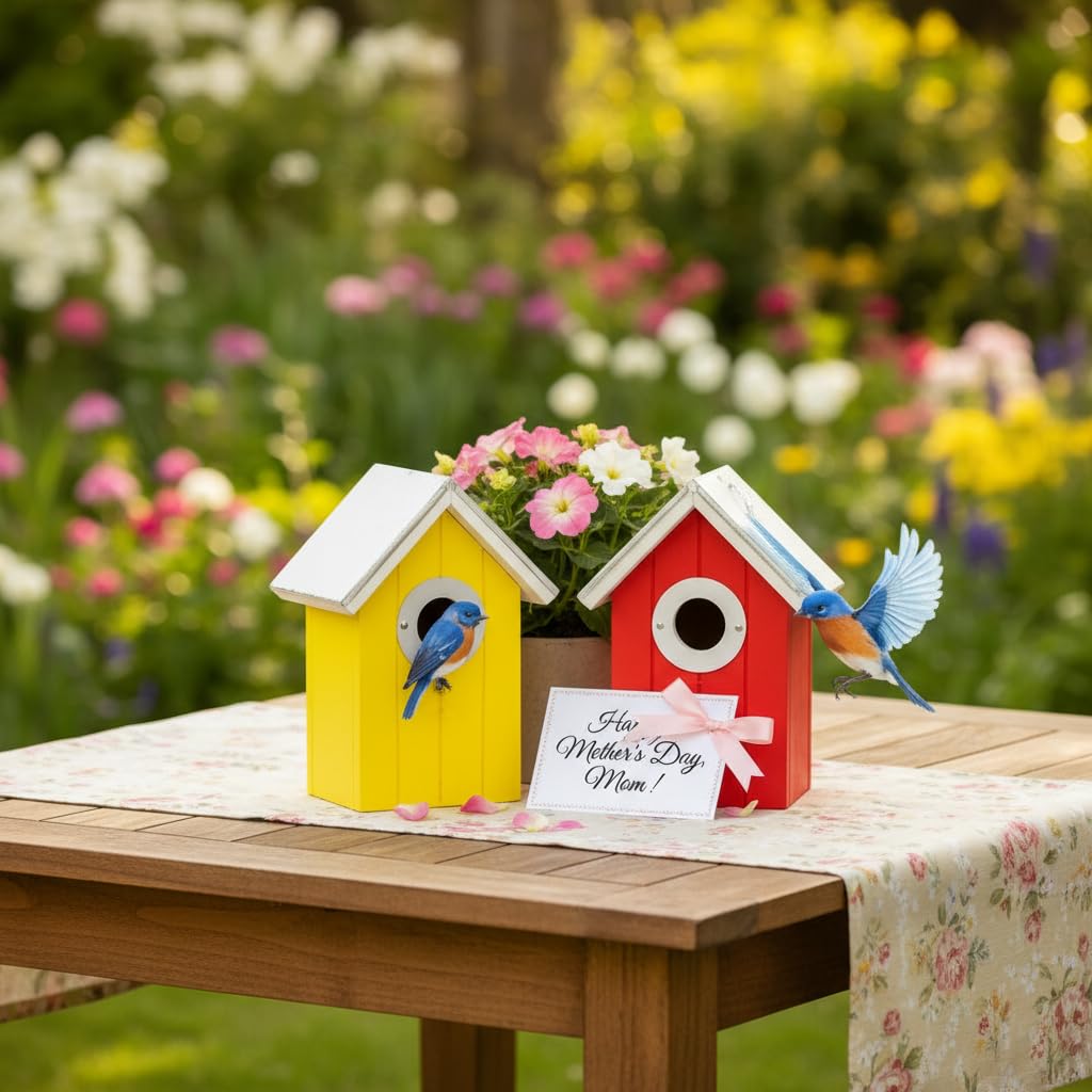 CEDAR ALPHA bluebird house bottom water drainage hole promotes rainwater drainage.