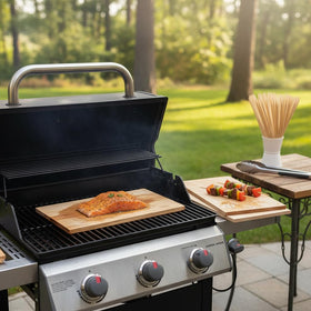 CEDAR ALPHA 8-pack planks support oven use for versatile cooking.