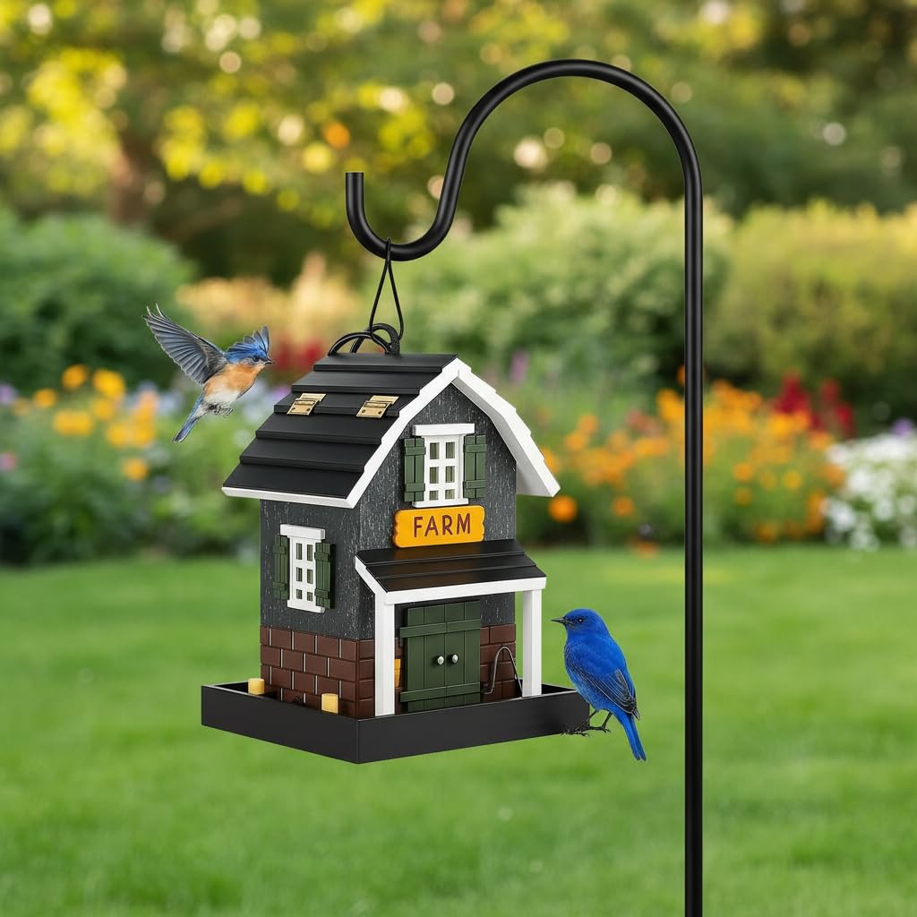 CEDAR ALPHA birdfeeder can hang on branches in your yard.