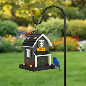 CEDAR ALPHA birdfeeder can hang on branches in your yard.