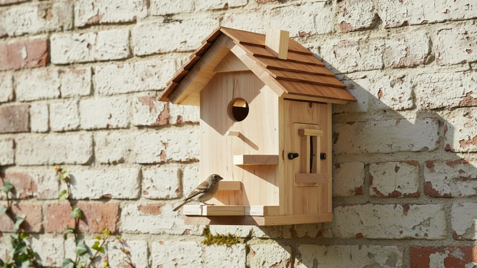 CEDAR ALPHA bluebird outdoor bird house kit offers durable nesting shelter.